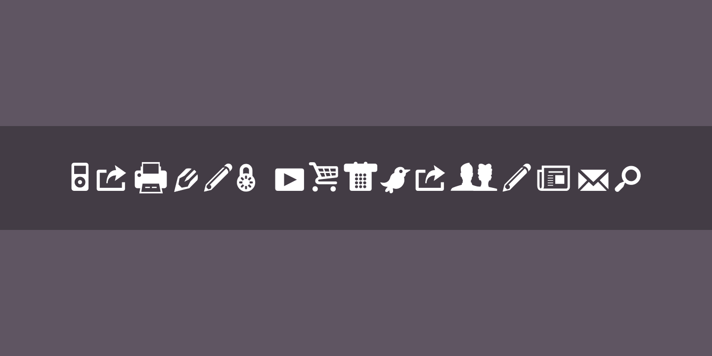 Beispiel einer Modern Pictograms-Schriftart